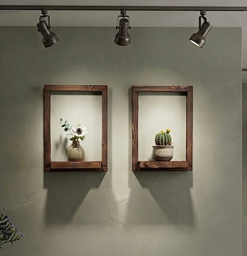 Zenith Floating Wall-Mount Frame Shelves (Set of 2)
